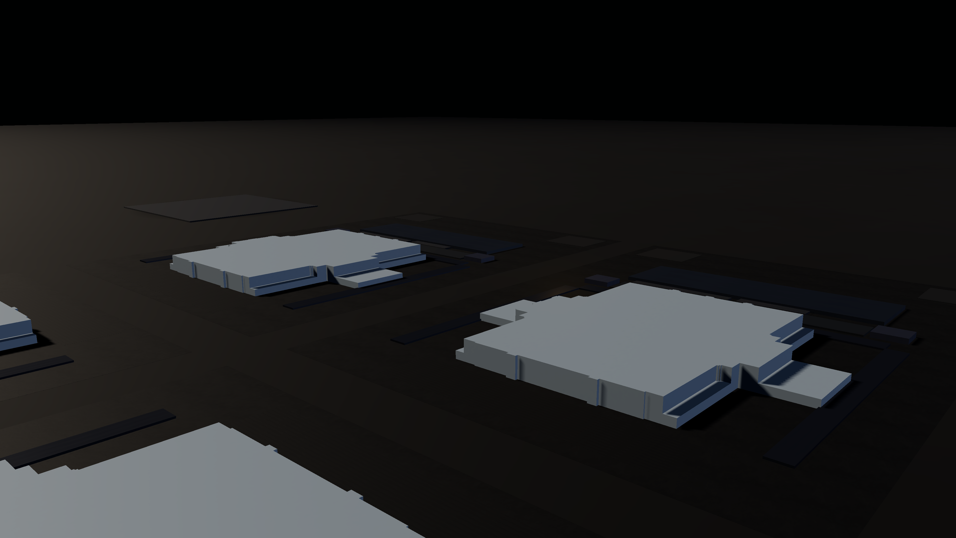 Kilo campus concept — halls on the Kerr County landform